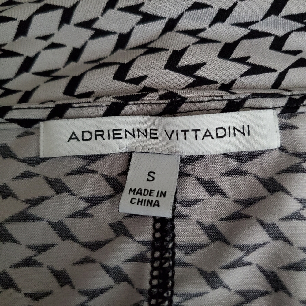 Adrienne Vittadini Gray & Black Geometric Design Sleevless Dress Size S - Picture 7 of 9